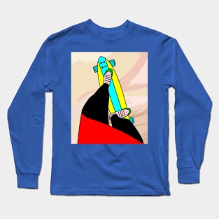 Retro Skateboarder Long Sleeve T-Shirt